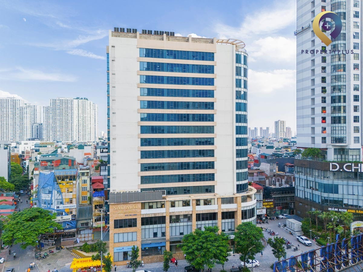 Tòa nhà văn phòng Sao Mai Building với mặt kính hiện đại và thiết kế tinh tế - hình ảnh từ Property Plus